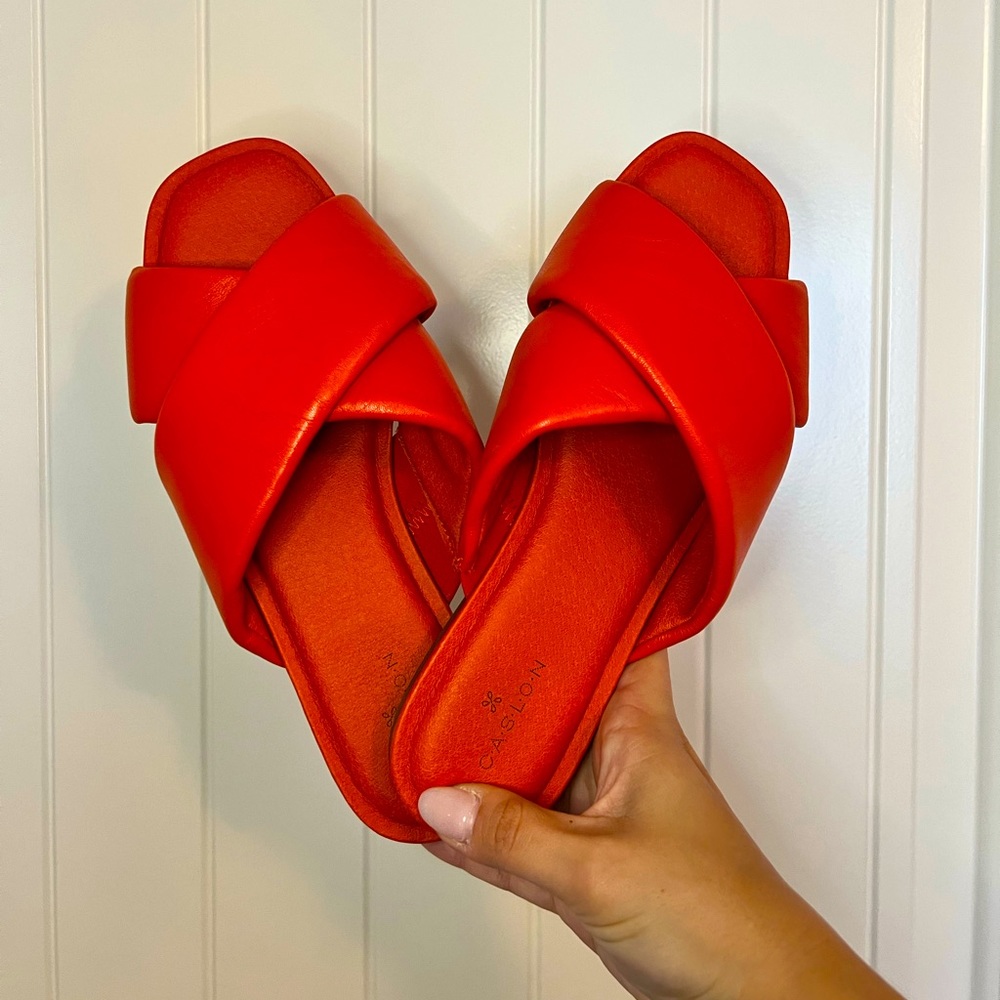 Red sandals